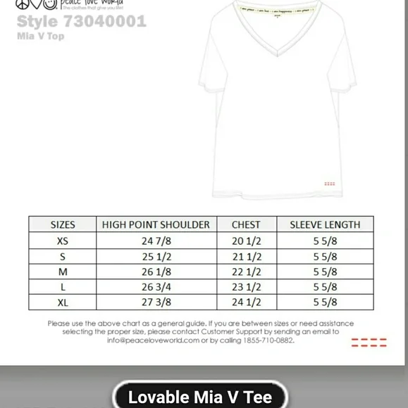 - Peace Love World "loveable" SS shirt - Picture 3 of 4